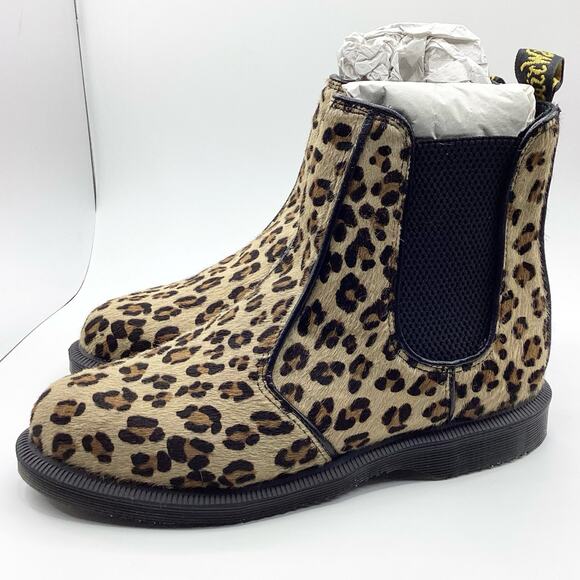 Doc Martens Flora Leopard Calf Hair Kensington Chelsea Boot US 6 $140 NEW - Picture 4 of 12